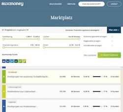 Der Kreditmarktplatz | auxmoney Anleger Erfahrungen auf ProbenBaron.de